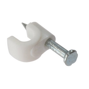 ForgeFix RCC67W Cable Clip Round White 6-7mm Box 100 FORRCC67W