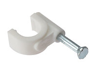 ForgeFix RCC78W Cable Clip Round White 7-8mm Box 100 FORRCC78W