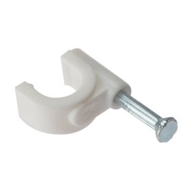 ForgeFix RCC78W Cable Clip Round White 7-8mm Box 100 FORRCC78W