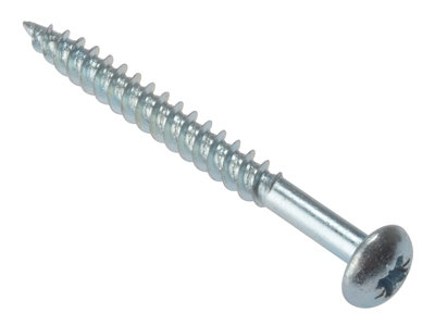 ForgeFix RH210ZP General Purpose Pozi Compatible Screw Round Head TT ZP 2in x 10 Box 200 FORRH210ZP