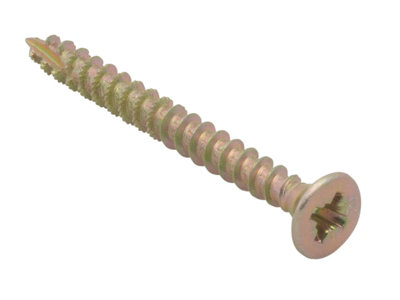 Vis à Bois Forgefix Spectre PZ CSK ZYP 8,0 X 250 Mm – Boîte De 50, Finition Jaune Zinc Anti-corrosion