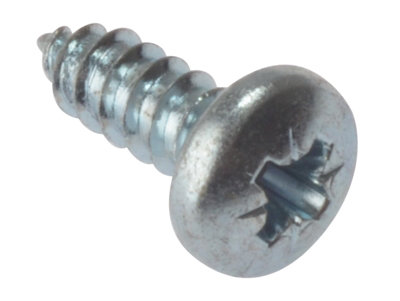 ForgeFix STPP3410ZP Self-Tapping Screw Pozi Compatible Pan Head ZP 3/4in x 10 Box 200 FORSTP3410Z