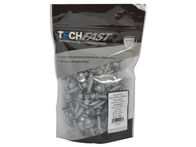 Forgefix TechFast Hex Head Screws for Timber - 6.3 x 32mm, Pack of 100