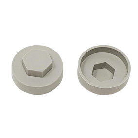 ForgeFix TFCC16GG TechFast Cover Cap Goosewing Grey 16mm (Pack 100) FORTFCC16GG