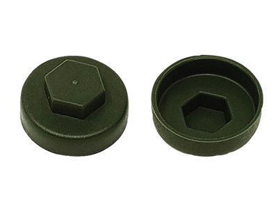 ForgeFix TFCC16OG TechFast Cover Cap Olive Green 16mm (Pack 100) FORTFCC16OG