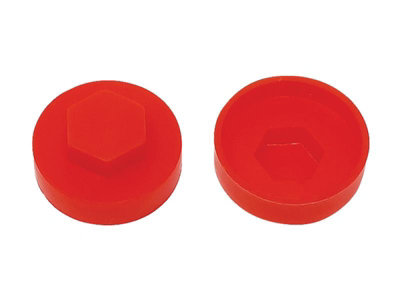 ForgeFix TFCC16PR TechFast Cover Cap Poppy Red 16mm (Pack 100) FORTFCC16PR
