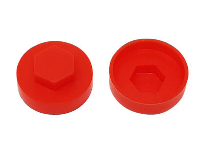 ForgeFix TFCC19PR TechFast Cover Cap Poppy Red 19mm (Pack 100) FORTFCC19PR