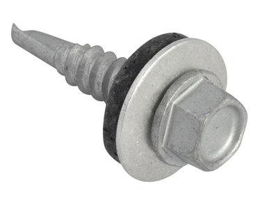ForgeFix TFHL5525 TechFast Hex Head Roofing Screw Self-Drill Light Section 5.5 x 25mm Pack 100 FORTFHL5525