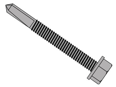 ForgeFix TFHUWSD5570H TechFast Roofing Sheet to Steel Hex Screw No.5 Tip 5.5 x 70mm Box 100 FORTFH5570H