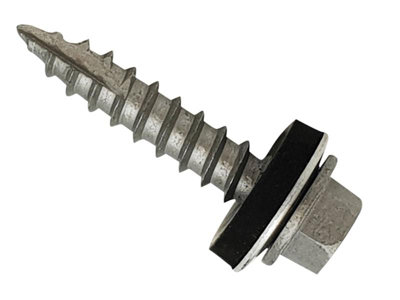 ForgeFix TFHW16GP6332 TechFast Metal Roofing to Timber Hex Screw T17 Gash Point 6.3 x 32mm Box 100 FORTFHWP6332