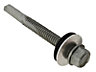 ForgeFix TFHW16SD5570H TechFast Roofing Sheet to Steel Hex Screw & Washer No.5 Tip 5.5 x 70mm Box 100 FORTFHW5570H