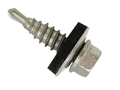 1000-Pack #8 X 1/2" Hex Washer Head Self-Piercing Screws - Double Thread, Zinc 1 thumbnail image