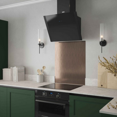 Forgeworks  Antique Copper Stainless Steel - Self Adhesive - Metal Kitchen Splashback 600mm x 750mm x 0.9mm