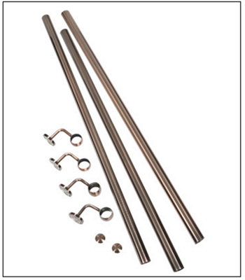 Forgeworks Premium Antique Brass 3.6m Indoor Stair Handrail Kit. Easy Install all in One Box with brackets & endcaps 5Yr Guarantee
