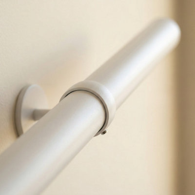 Forgeworks Premium Matt White 3.6m Indoor Stair Handrail Kit. Easy Install all in One Box with brackets & endcaps 5 Yr Guarantee