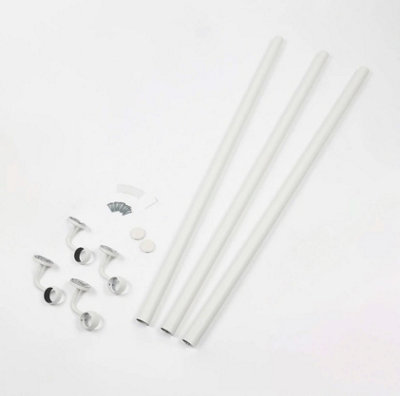 Forgeworks Premium Matt White 3.6m Indoor Stair Handrail Kit. Easy Install all in One Box with brackets & endcaps 5 Yr Guarantee