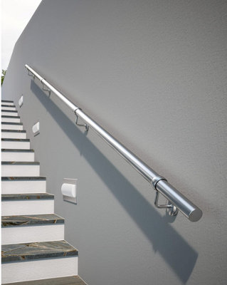 Forgeworks Premium Polished Steel 3.6m Indoor Stair Handrail Kit - Easy Install all in One Box - 3