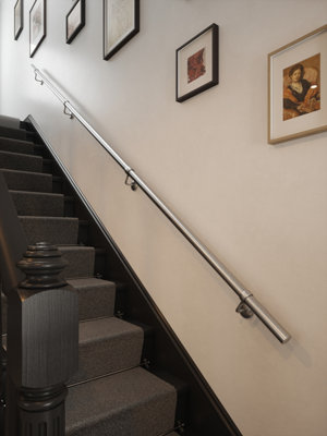 Forgeworks Premium Polished Steel 3.6m Indoor Stair Handrail Kit - Easy Install all in One Box - 8