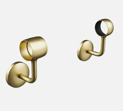 Forgeworks Premium Satin Brass 2.4m Indoor Stair Handrail Kit. Easy ...