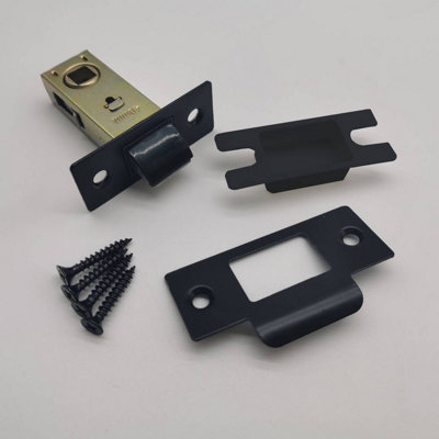 Forgeworks Thin Frame 40mm Short Latch in Matt Black Finish - all fixings included