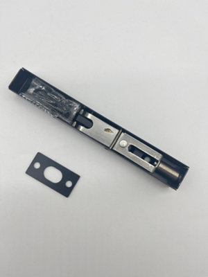 Forgeworks Thin Frame Flush Door Bolt 6" Matt Black Finish - matching fixings included