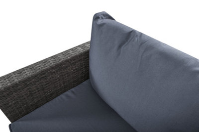 Forli 6 Seater Rattan Corner Sofa & Footstool Garden Furniture Set With ...