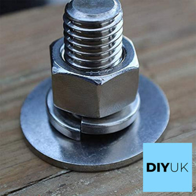 Form A M22 - 22mm Washers Zinc Steel ( Pack of: 2 ) Metal Washer DIN 125 Durable Connection Enhancement for Nuts and Bolts - 3