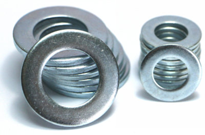 Form A M22 - 22mm Washers Zinc Steel ( Pack of: 2 ) Metal Washer DIN 125 Durable Connection Enhancement for Nuts and Bolts - 6