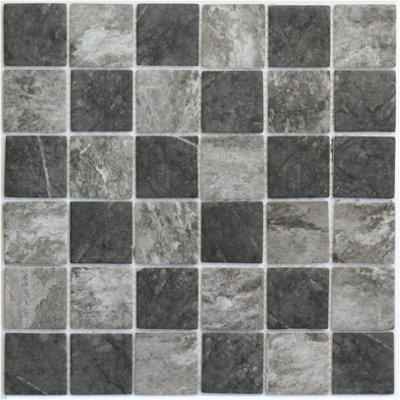 Formation Concrete Effect Glass Mosaic Tile