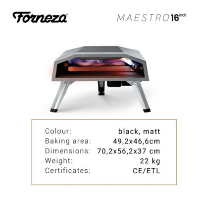 Forneza 16 Inch Gas Pizza Oven with Accessories Bundle - Elevate Your Culinary Artistry with Gas-Powered Precision