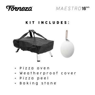 Forneza 16 Inch Gas Pizza Oven with Accessories Bundle - Elevate Your Culinary Artistry with Gas-Powered Precision