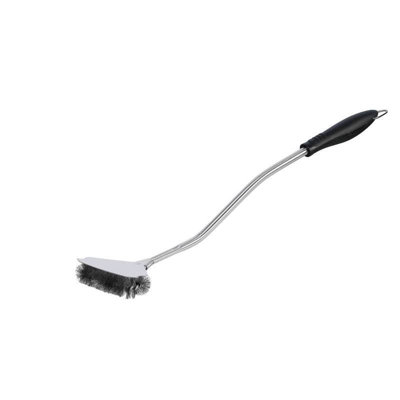 Long Handle Pizza Oven Brush Steel Wire BBQ Grill Cleaner with Scraper 57.5cm - Wood Factory
