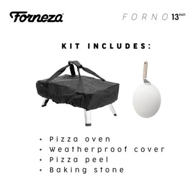 Forneza Forno 13 Inch Gas Pizza Oven With Accessories Bundle