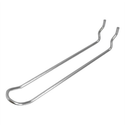 Fort Fasteners 200mm Pegboard Hook - Loop BZP Peg Hook for Garage, Kitchen, Tools  (8 Inch) - 24 Hook
