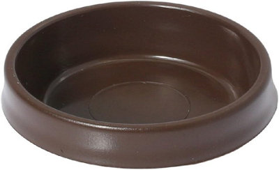 Fort Fasteners Castor Cups, Large Od 65mm (2.5/8 Inch) Brown Premier 12 Castor Cups