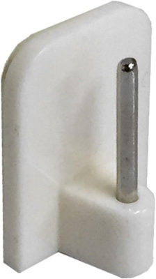Fort Fasteners Curtain Wire End Hooks for Upvc Windows White 6 Hooks
