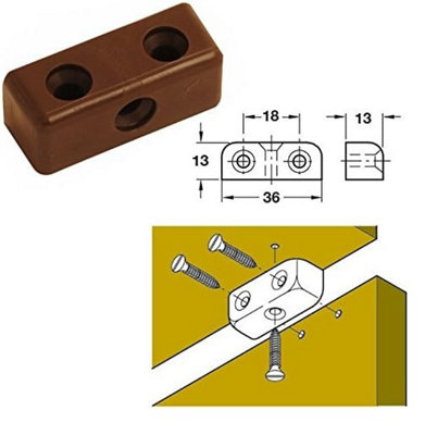 Fort Fasteners Modesty Block Brown Pack of 20