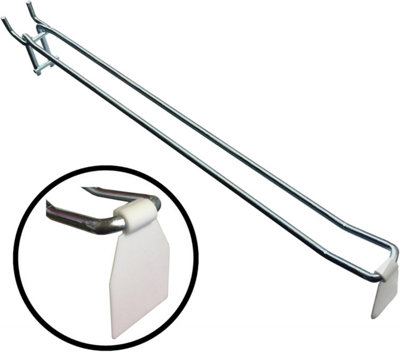 Fort Fasteners Pegboard Hooks, Bzp, Looped with Plastic Price Tag Flap ...