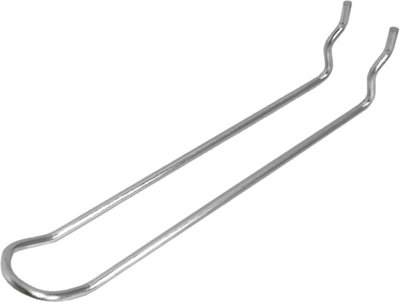 Fort Fasteners Pegboard Hooks, Looped, Bzp 150mm (6 Inch) Bzp Premier 1 Hook