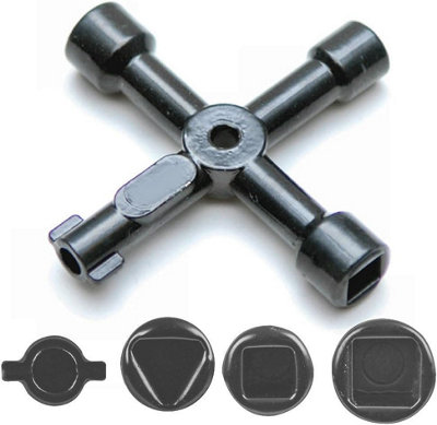FORT FASTENERS UNIVERSAL 4 WAY SERVICE UTILITY GAS ELECTRIC KEY