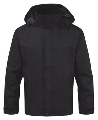 Mens waterproof work hot sale jacket with hood