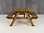 Fortem Pub Style Picnic Table Benches Set (3ft, Rustic brown)