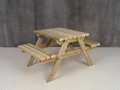 Fortem Pub Style Picnic Table Benches Set (4ft, Natural finish)