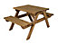 Fortem Pub Style Picnic Table Benches Set (4ft, Rustic brown)