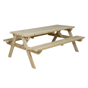 Fortem Pub Style Picnic Table Benches Set (5ft, Natural finish)