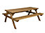 Fortem Pub Style Picnic Table Benches Set (5ft, Rustic brown)