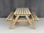 Fortem Pub Style Picnic Table Benches Set (7ft, Natural finish)