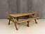 Fortem Pub Style Picnic Table Benches Set (8ft, Rustic brown)