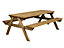 Fortem Rounded Pub Style Picnic Table Benches Set (6ft, Rustic brown)