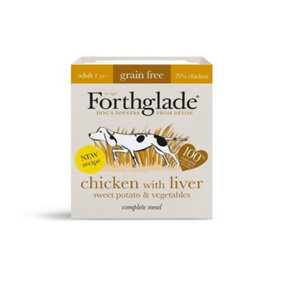 Forthglade Adt GF Comp Chicken Liver S/Potato & Veg 395g (Pack of 18)
